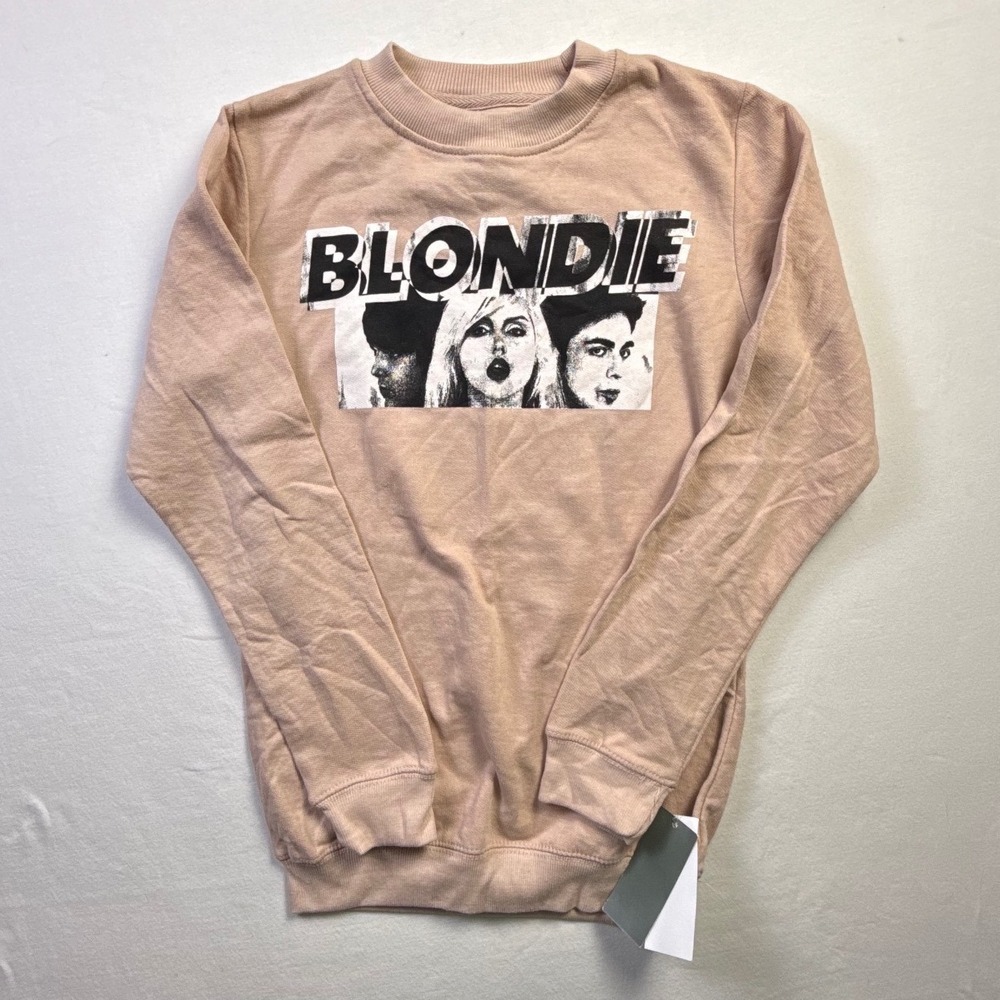 Blondie Band Graphic Sweatshirt Peach Tan Small BLO116189 New-2709